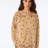 Mela Bandana Bico Latte Anise Sweater