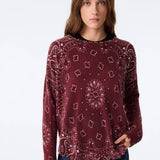 Mela bandana sweater in burgundy Milano