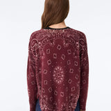 Mela bandana sweater in burgundy Milano