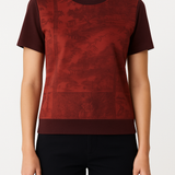 Jersey toile de jouy rosso