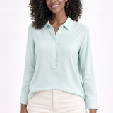 قميص بلانكا بلون أزرق مخضر