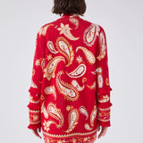 Cardigan Jude Jacquard Red