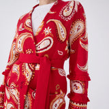 Cardigan Jude Jacquard Red