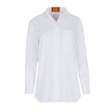 Camisa blanca cinta raya caldero