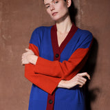 Chaqueta azul teja