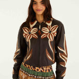 Chaqueta flower cutwork