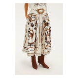 Falda equestrian scarf winter white