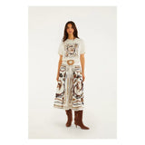 Falda equestrian scarf winter white
