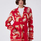 Cardigan Jude Jacquard Red