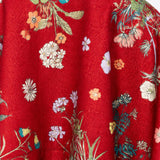 Orange floral Orion poncho cape