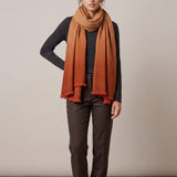 Brown Herringbone Cashmere Scarf