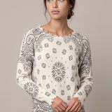 Jersey mela bandana bico blanc gris
