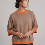 Bettina Poncho brw/coffee/orange