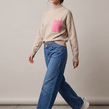Jersey Jillian oat/pink