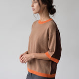 Bettina Poncho brw/coffee/orange