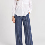 Pantalon raya blanca
