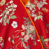 Orange floral Orion poncho cape