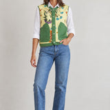 Josephine Green Floral Vest