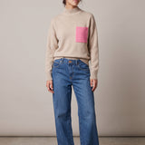 Jersey Jillian oat/pink