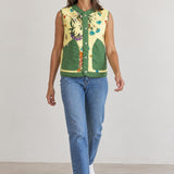 Josephine Green Floral Vest