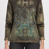Jersey verde paisley