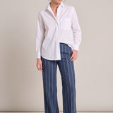 Pantalon raya blanca